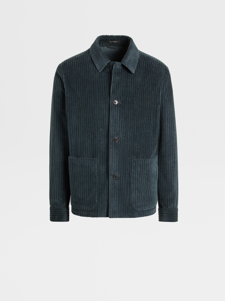 Teal Cashco Cotton and Cashmere Overshirt